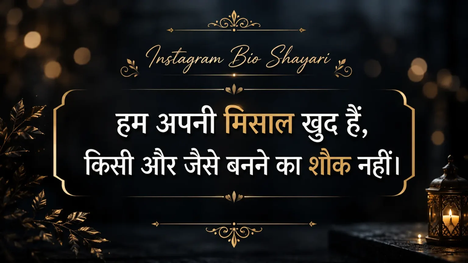 instagram bio shayari hindi